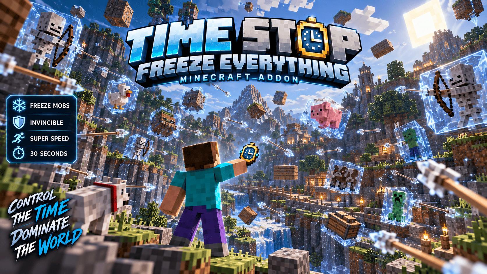 Time Stop: Freeze Everything | Stop Time, Freeze Mobs & Super Speed | EL SANDO — screenshot 1