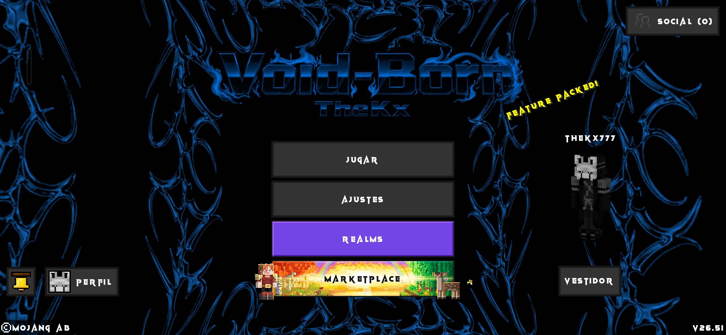 Void-Born Client Black and Blue — screenshot 2