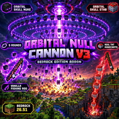 [NEW] Orbital Null Cannon V3 — Minecraft Bedrock Addon Download