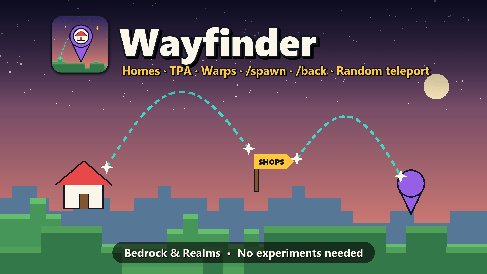 Wayfinder: Homes, TPA & Warps — screenshot 1