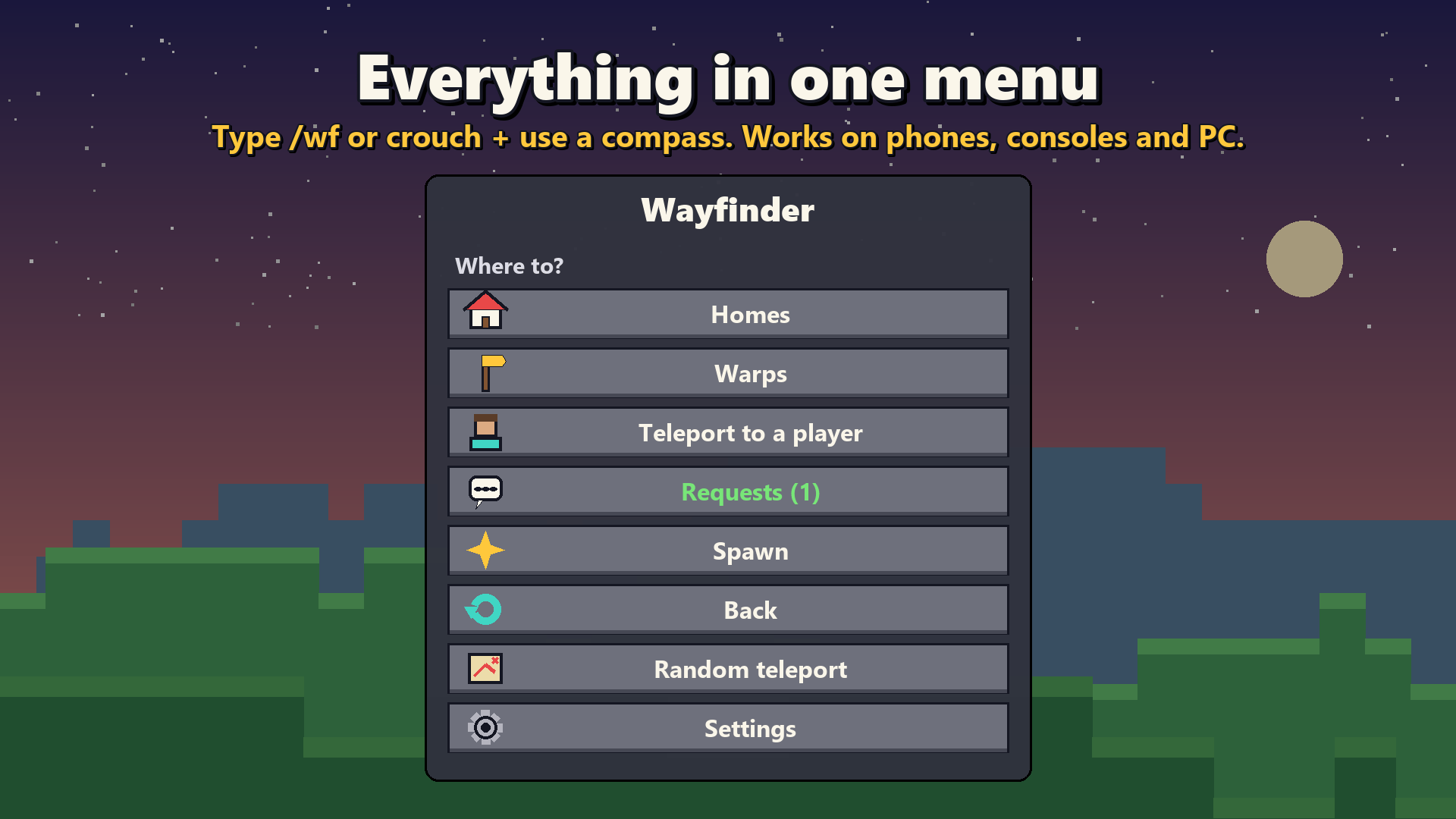 Wayfinder: Homes, TPA & Warps — screenshot 2
