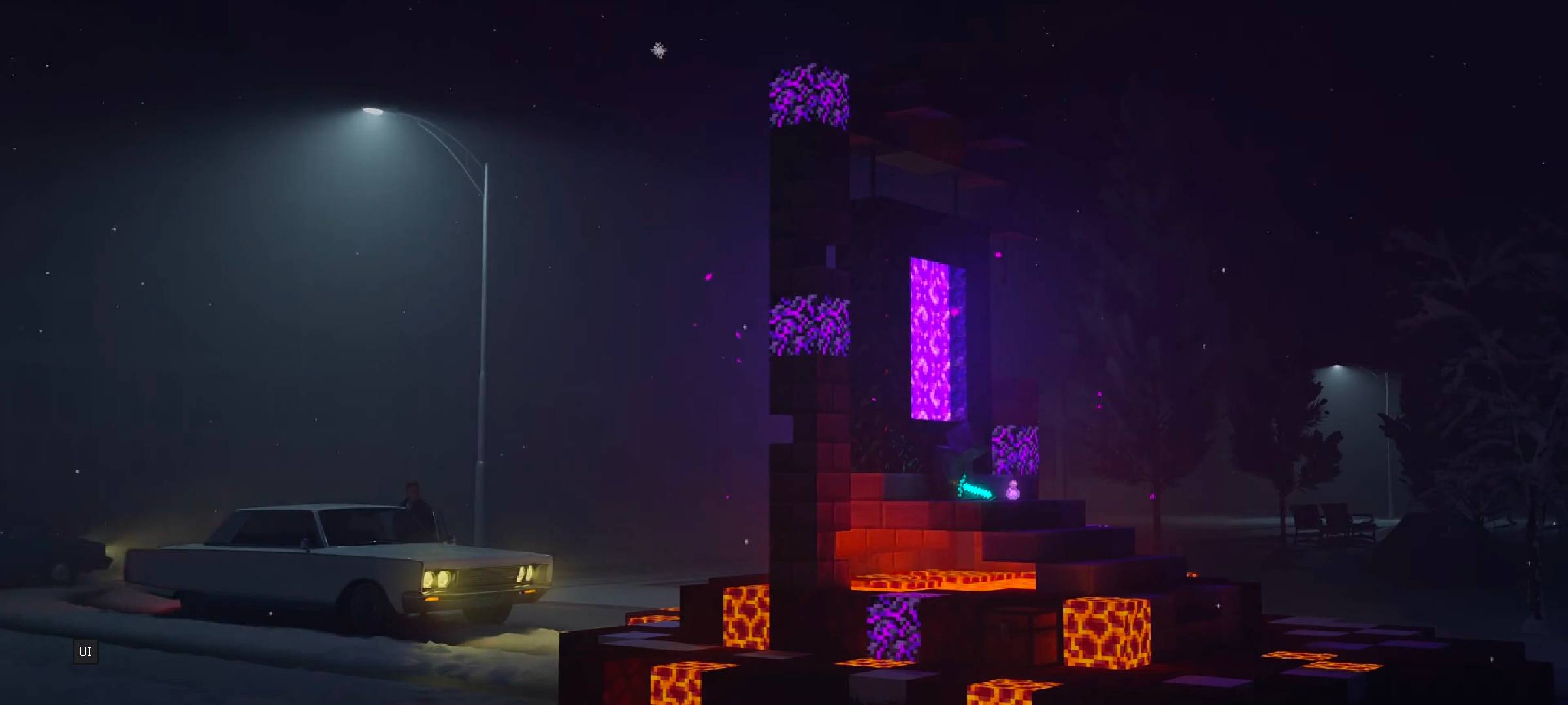 HorizonUIExtension-Nether Portal In Snowy Street — screenshot 1