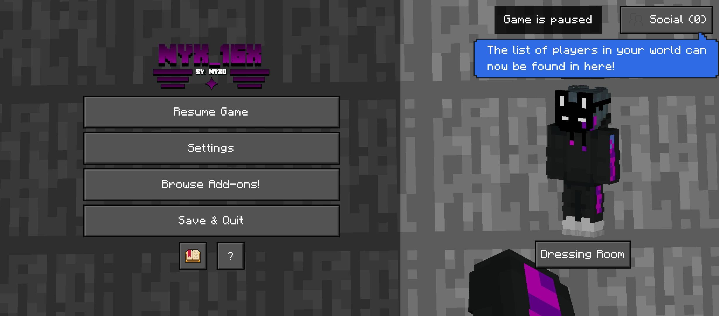 Nyx_16x — Minecraft Bedrock Texture Pack Download | MCModsHub