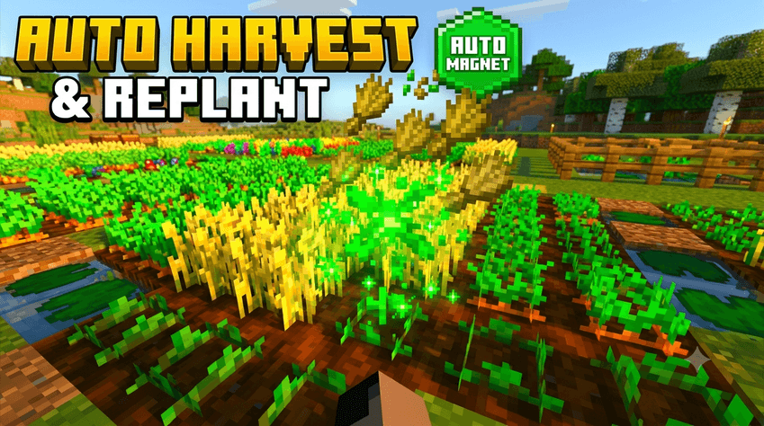 Right Click Harvest & Auto Replant [Auto-Magnet] — screenshot 1