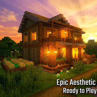 Epic Aesthetic Survival House | Ready to Play (Achievements)