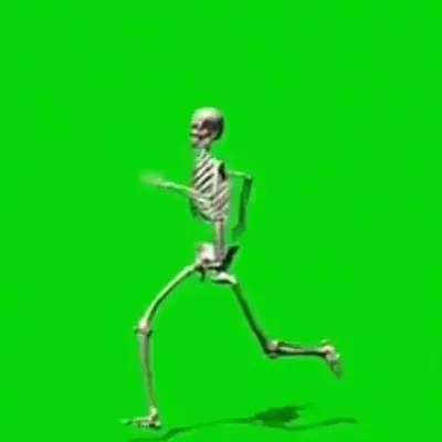 skeleton running 
