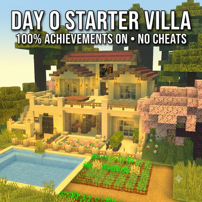 Ultimate Day 0 Hardcore Starter Villa Base • 100% Achievements ON