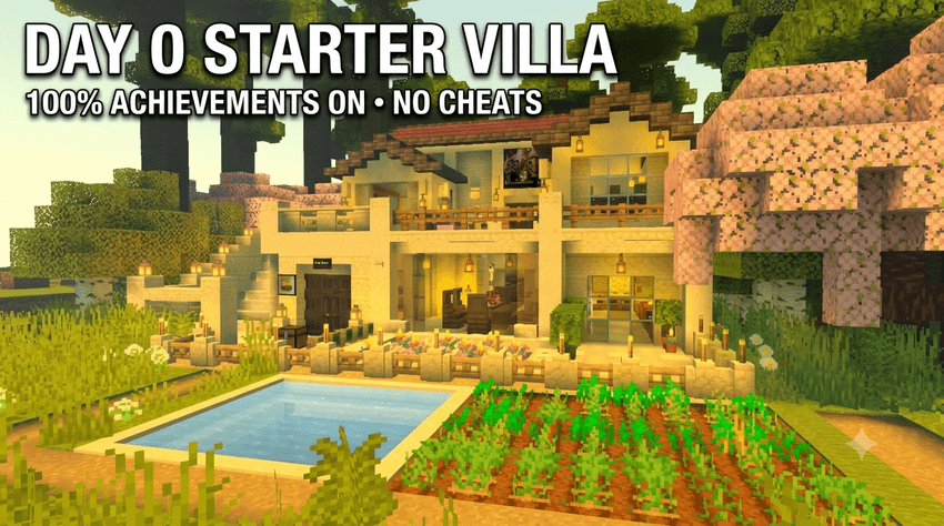 Ultimate Day 0 Hardcore Starter Villa Base • 100% Achievements ON — screenshot 1
