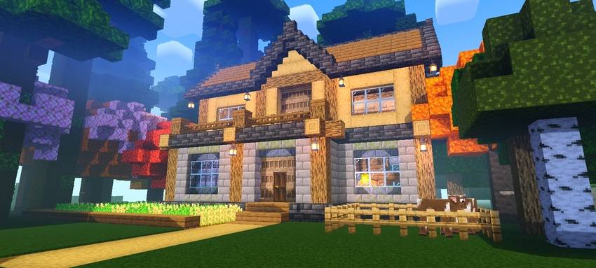 Dark Oak Estate - Survival Starter House [Bedrock 1.26.50+] (Achievements ON) — screenshot 2