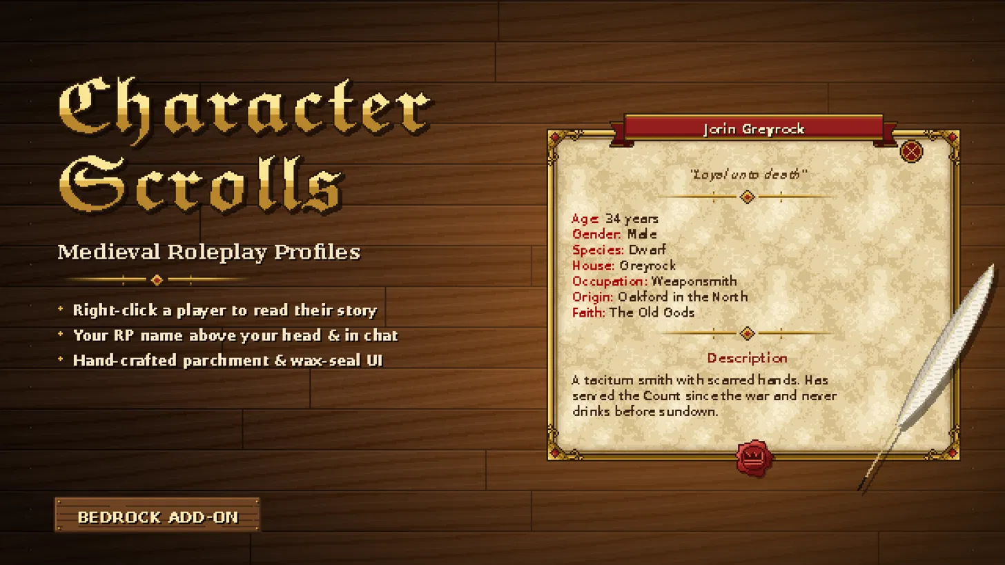 RP Character Scrolls — screenshot 2