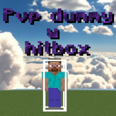Elytra mace pvp bot/dummy with hitboxes visible