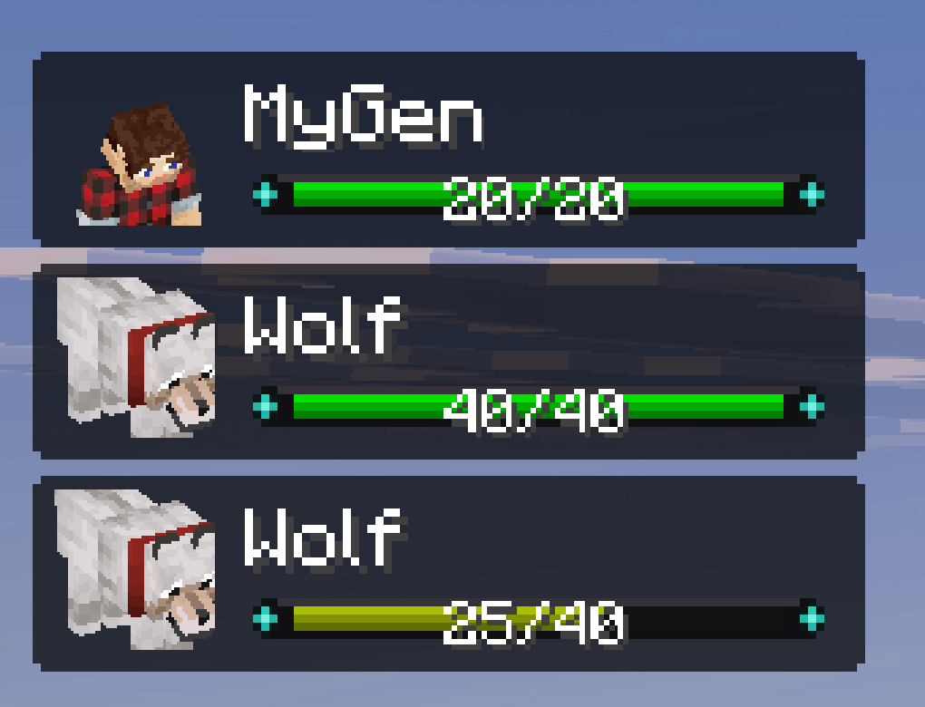 Bedrock Health Bars & Party Frames — screenshot 3
