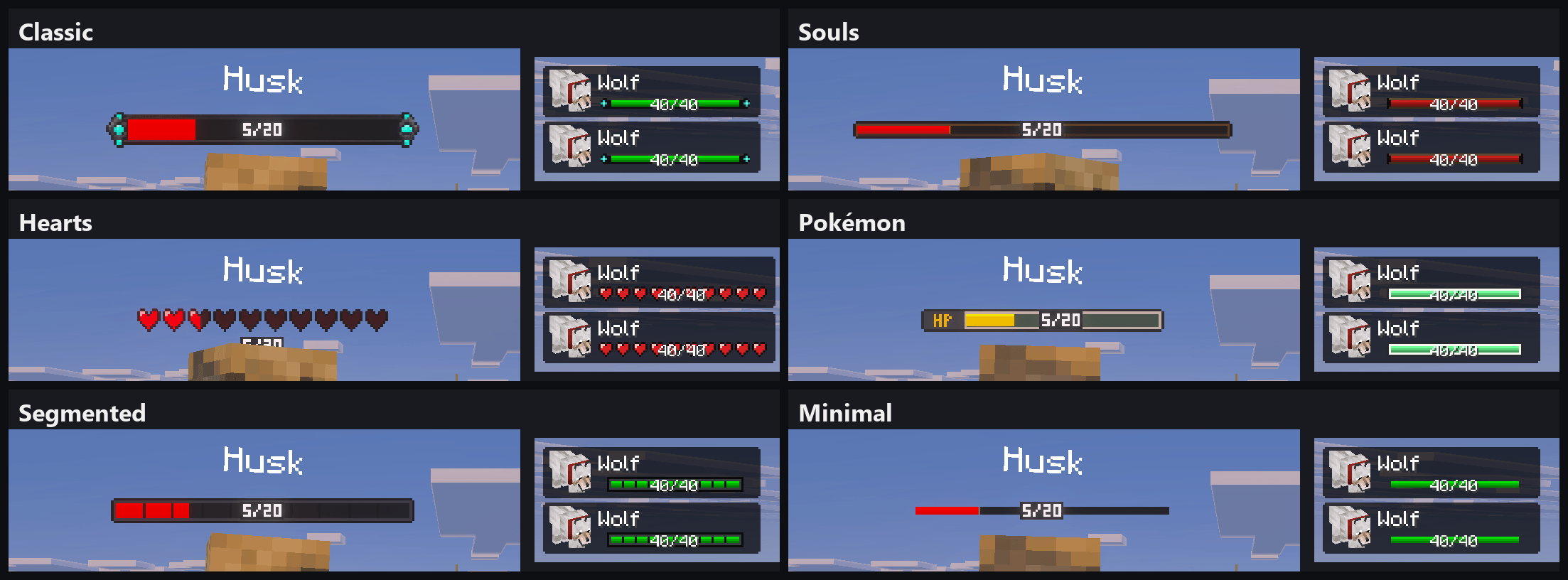 Bedrock Health Bars & Party Frames — screenshot 5