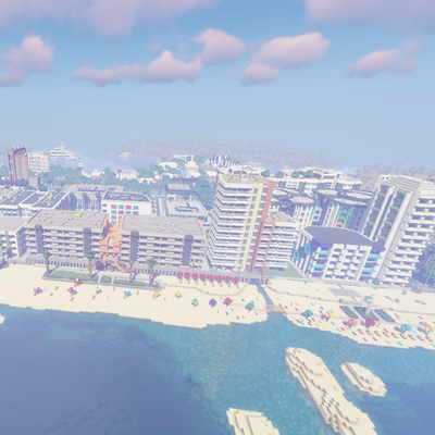 Paradise Skyscrapers Island — Minecraft Bedrock Map Download