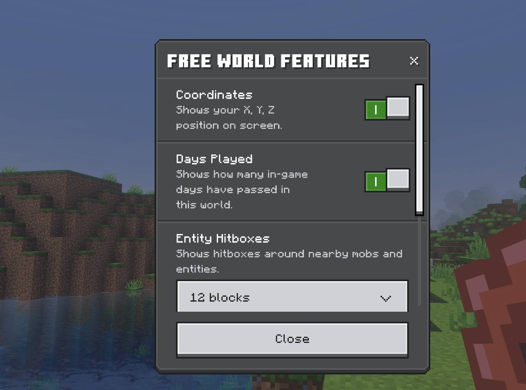 HUD Essentials Free: Compass, Clock, Light Level, Biome and Hitboxes — screenshot 4
