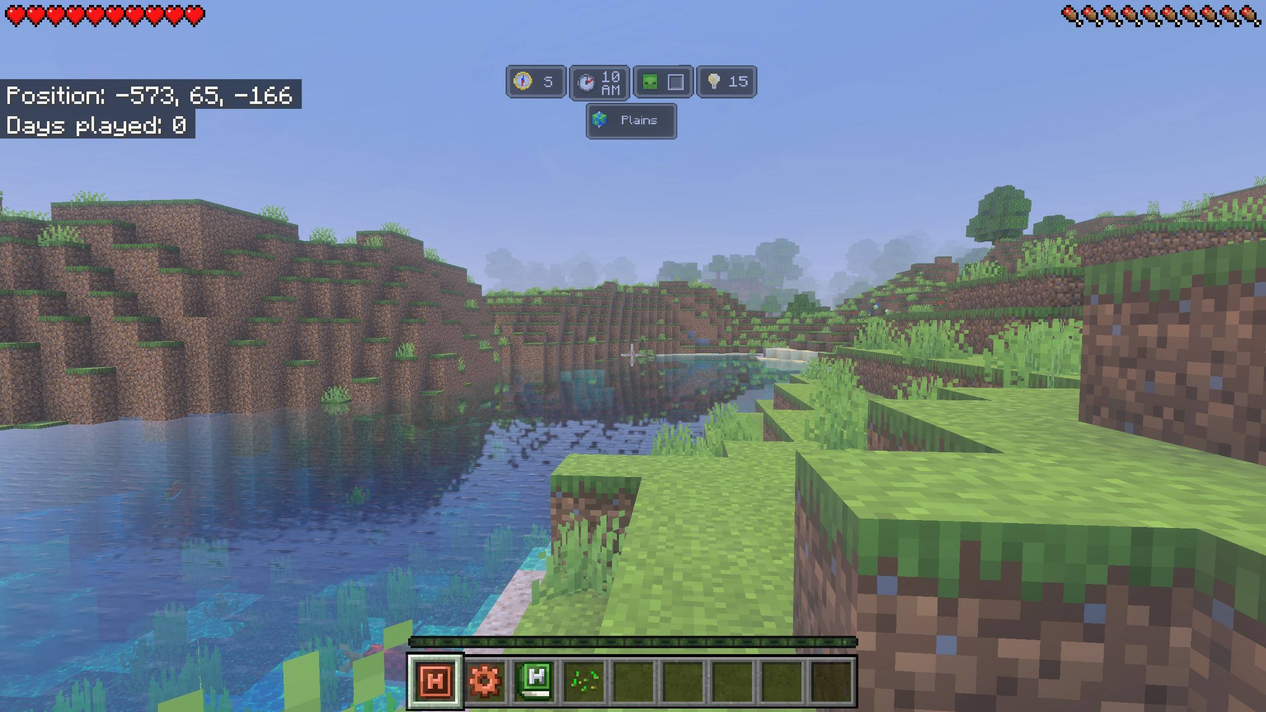 HUD Essentials Free: Compass, Clock, Light Level, Biome and Hitboxes — screenshot 8