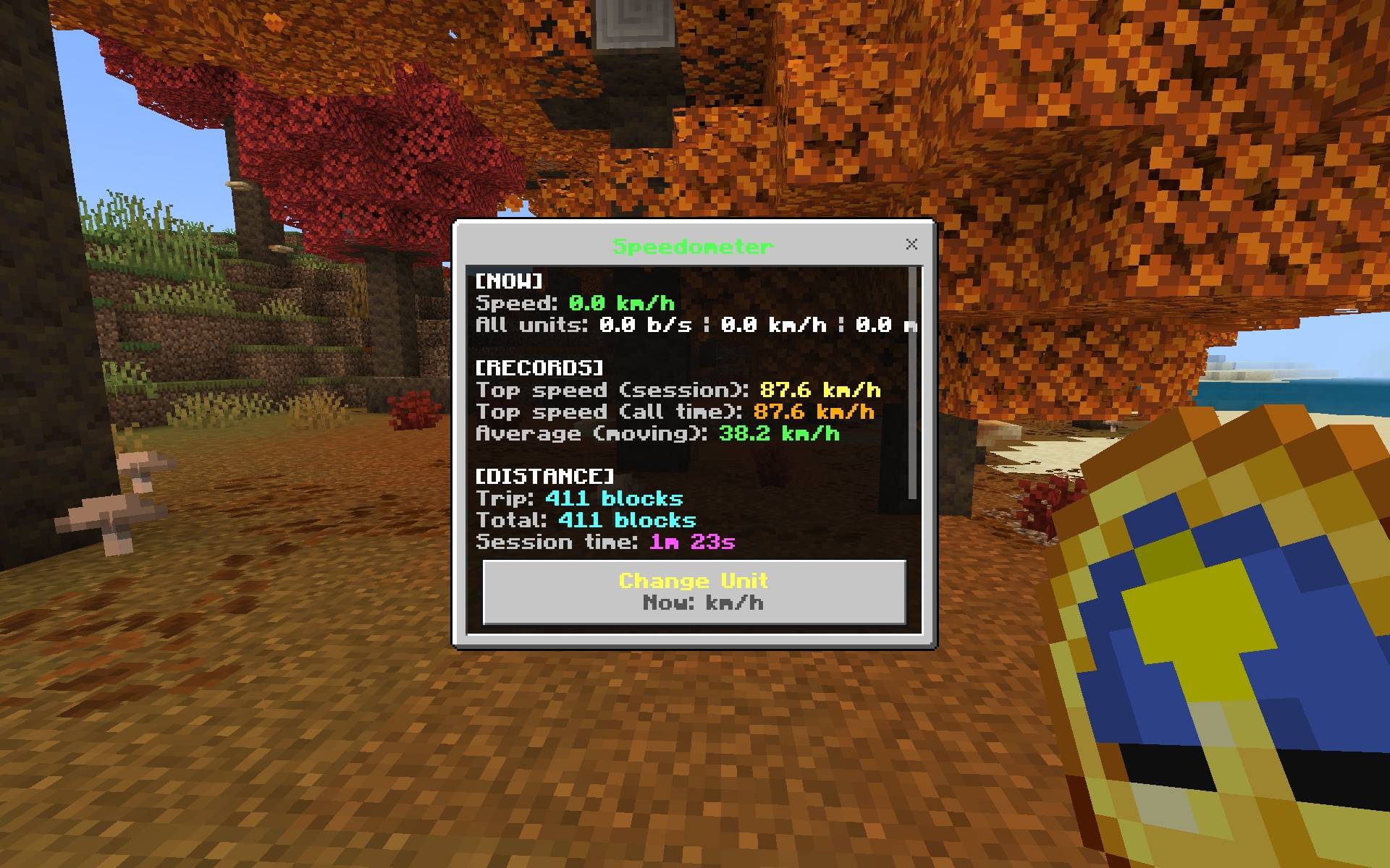 Peedometer Fast Ultimate Coordinates HUD: Speedometer — Minecraft Bedrock