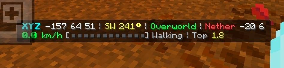 Speedometer Image Going Fast Ultimate Coordinates HUD: Speedometer — Minecraft Bedrock