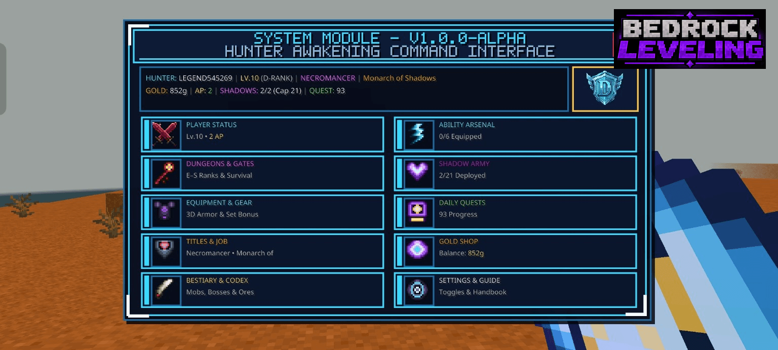 BEDROCK LEVELING — screenshot 3