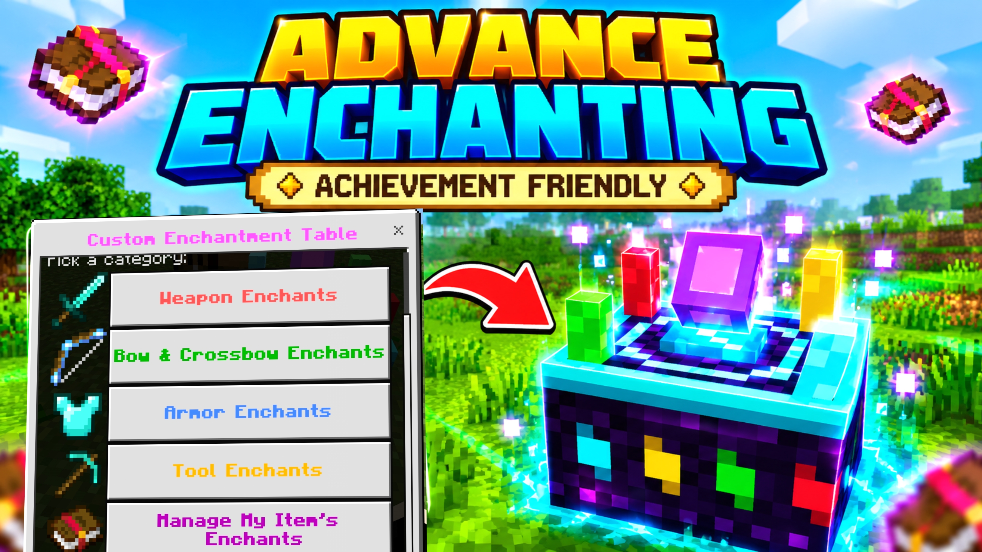 Advance Enchanting [Achivement Friendly] — Minecraft Bedrock