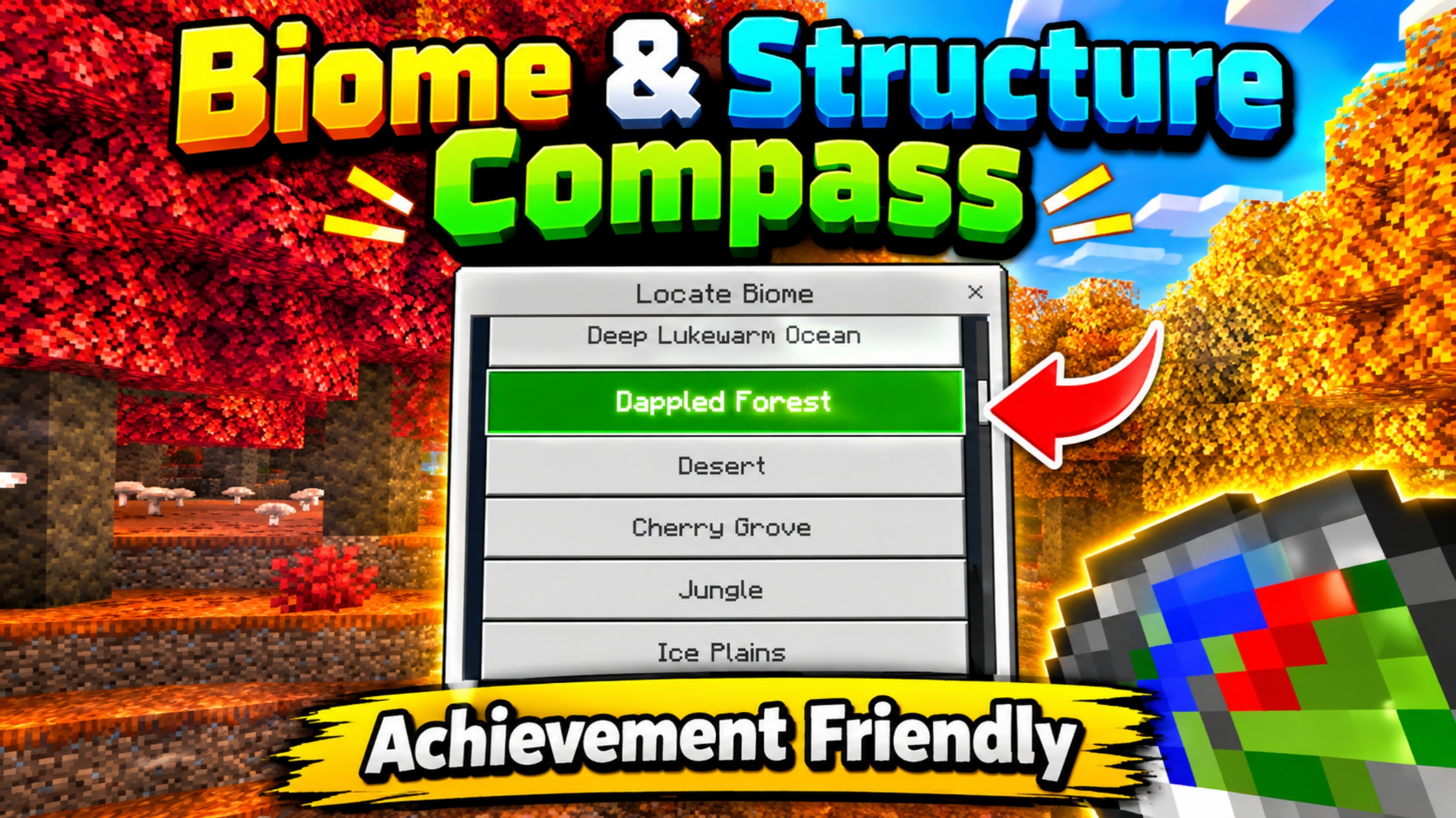 Biome & Structure Compass [Achivement Friendly] — screenshot 1