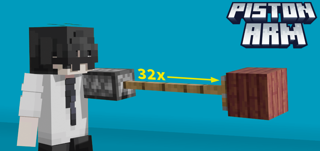 Piston arm - Build 32 blocks away — screenshot 1