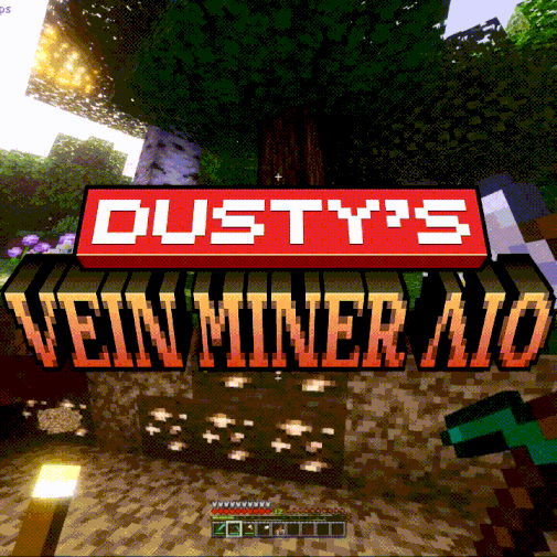 Dusty's VeinMiner AIO | Bug Fixes, Improvements, Silk Touch Safe | v1.0.9 — screenshot 1