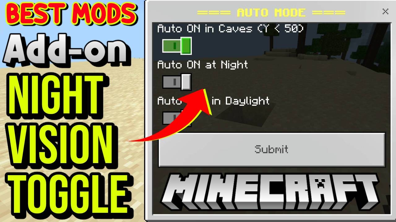 Night Vision Toggle Addon: Permanent & Auto Modes — screenshot 1