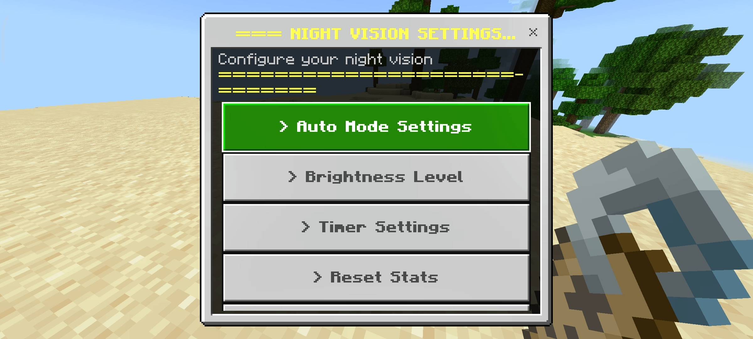 Night Vision Toggle Addon: Permanent & Auto Modes — screenshot 3