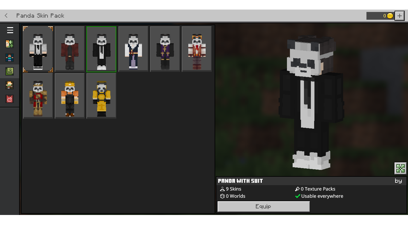 Panda Skin Pack — screenshot 1