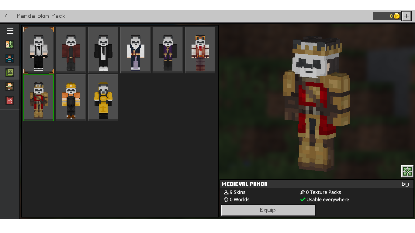 Panda Skin Pack — screenshot 2