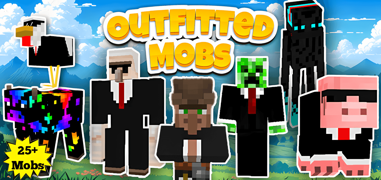 OutFitted Mobs Texture Pack | Dressed up Mob skins! — screenshot 1
