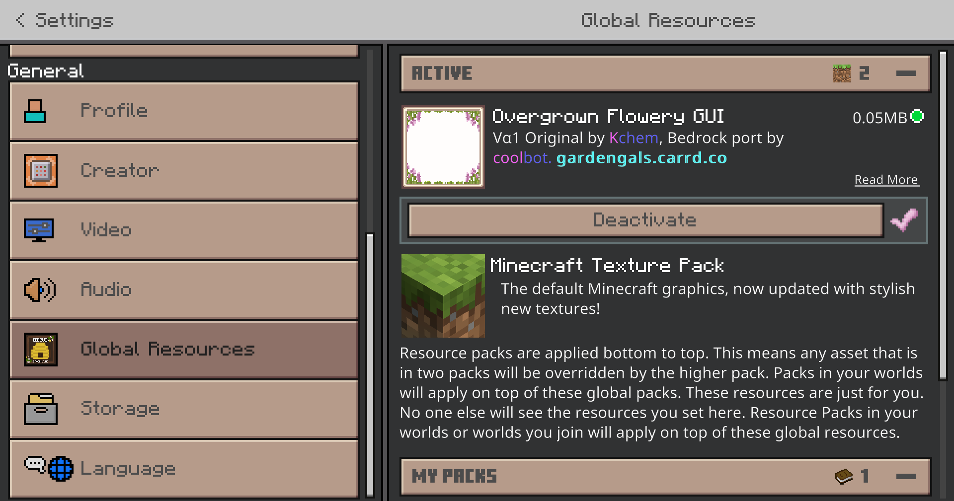 Overgrown Flowery GUI BE — screenshot 3