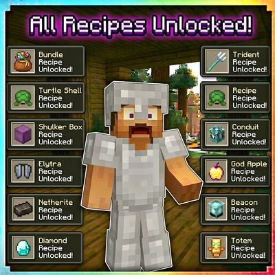 All Crafting Recipes Unlock (Don't Download it's already a feature in lastest Minecraft)