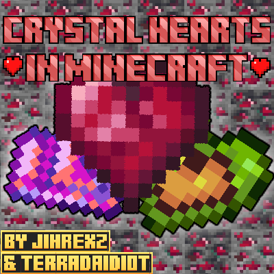 Crystal hearts in Minecraft