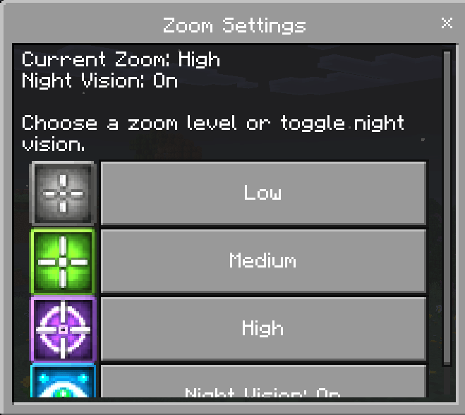 Improved Zoom – Player Controlled Zoom System — screenshot 1
