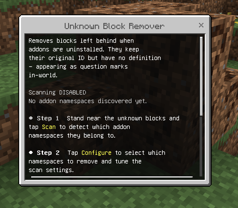 Unknown Block Remover — screenshot 2