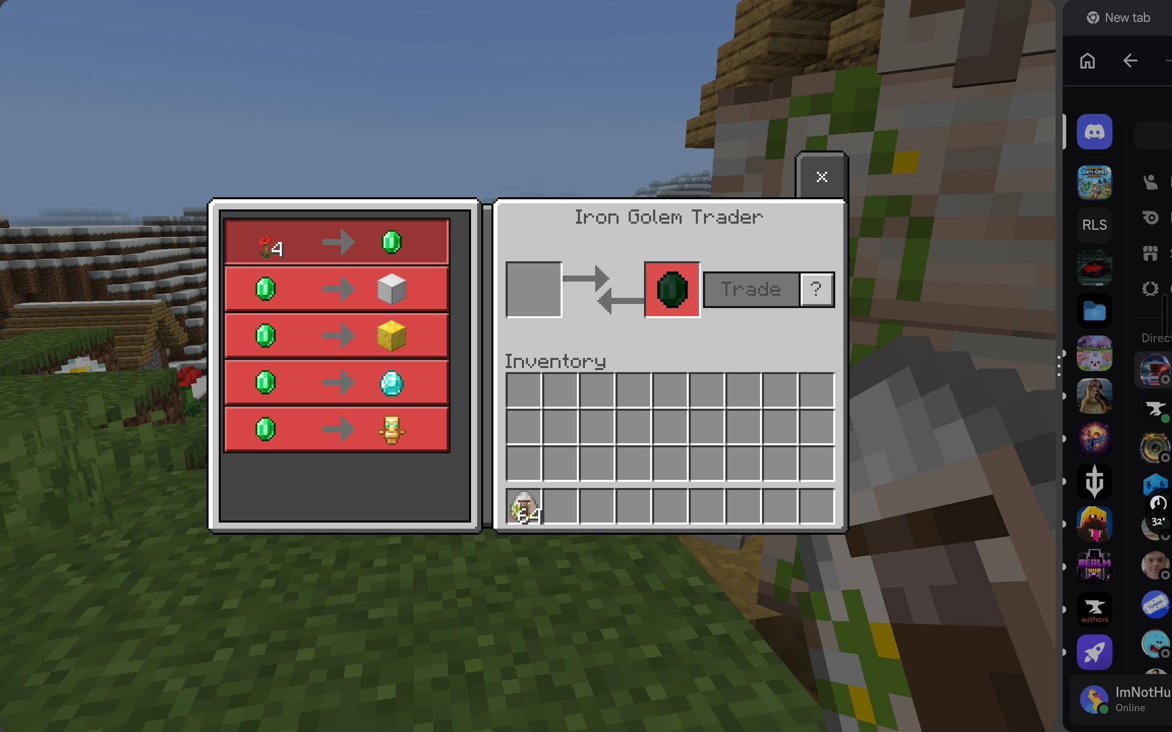 Iron Golem Trade OP Items — screenshot 2