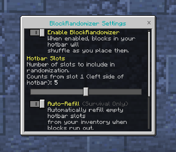 Bedrock BlockRandomizer — screenshot 3