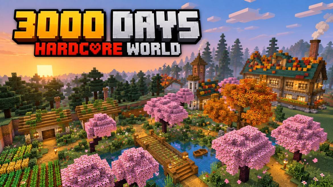 💀 3000 Days Hardcore Survival – Ultimate Minecraft World — screenshot 1
