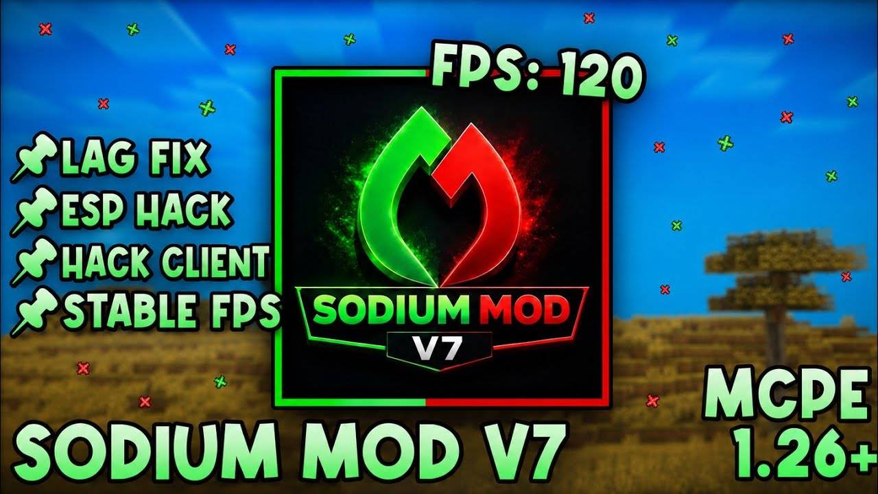 Sodium Mod v7 | Hacking Pack | FPS BOOST | HITBOX | ESP | X-ray + Nightvision | FPS Optimizer  — screenshot 1