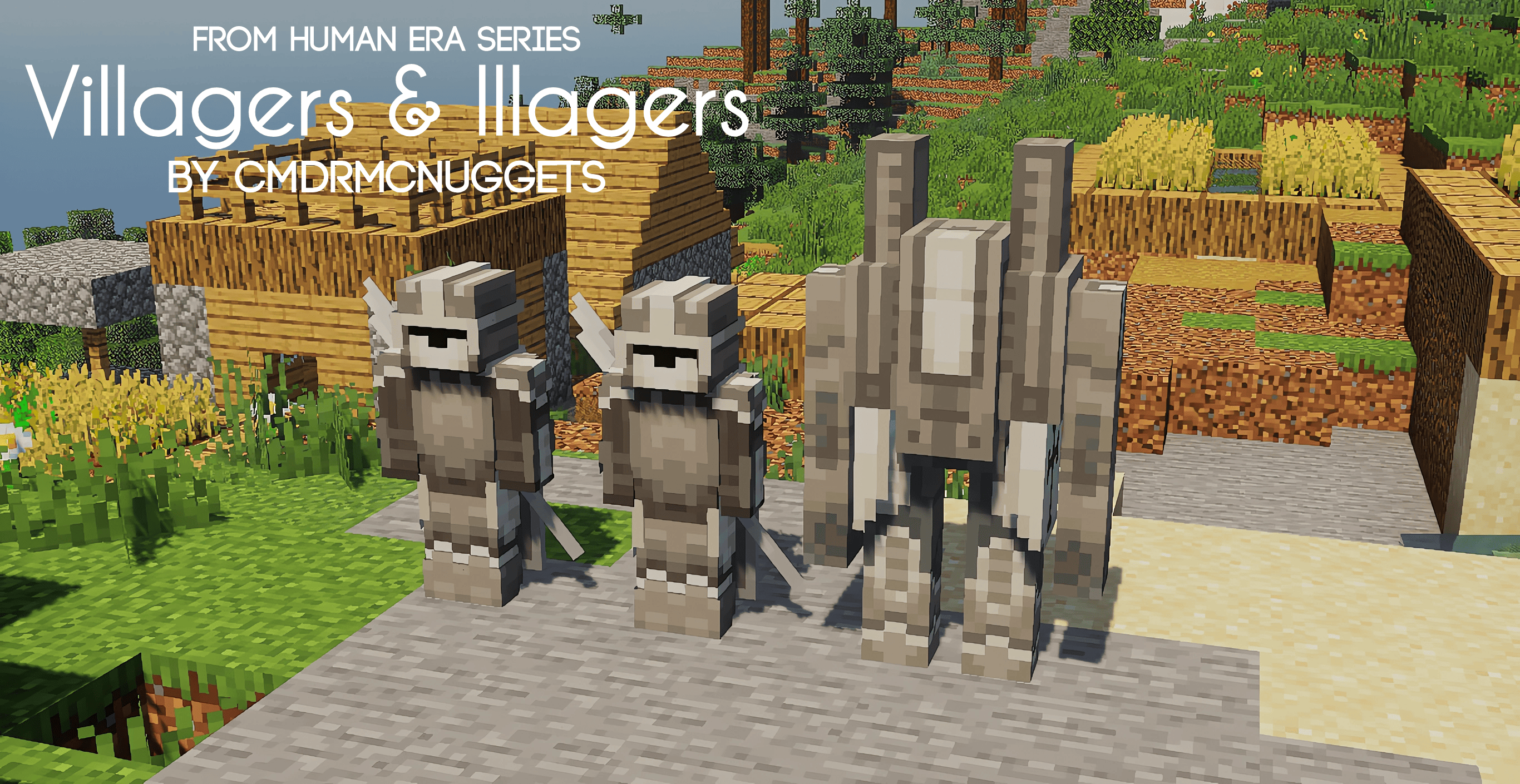 [ Bedrock ] Human Era: Villagers & Illagers X Actions n Stuff — screenshot 7