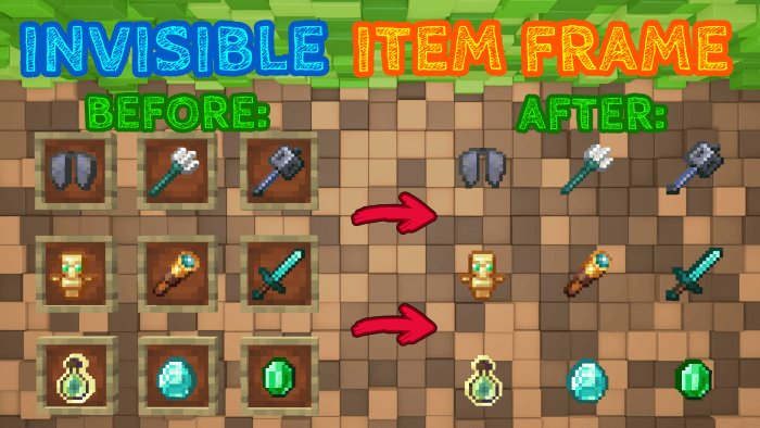 Invisible Item Frame & Glow Item Frame — screenshot 1