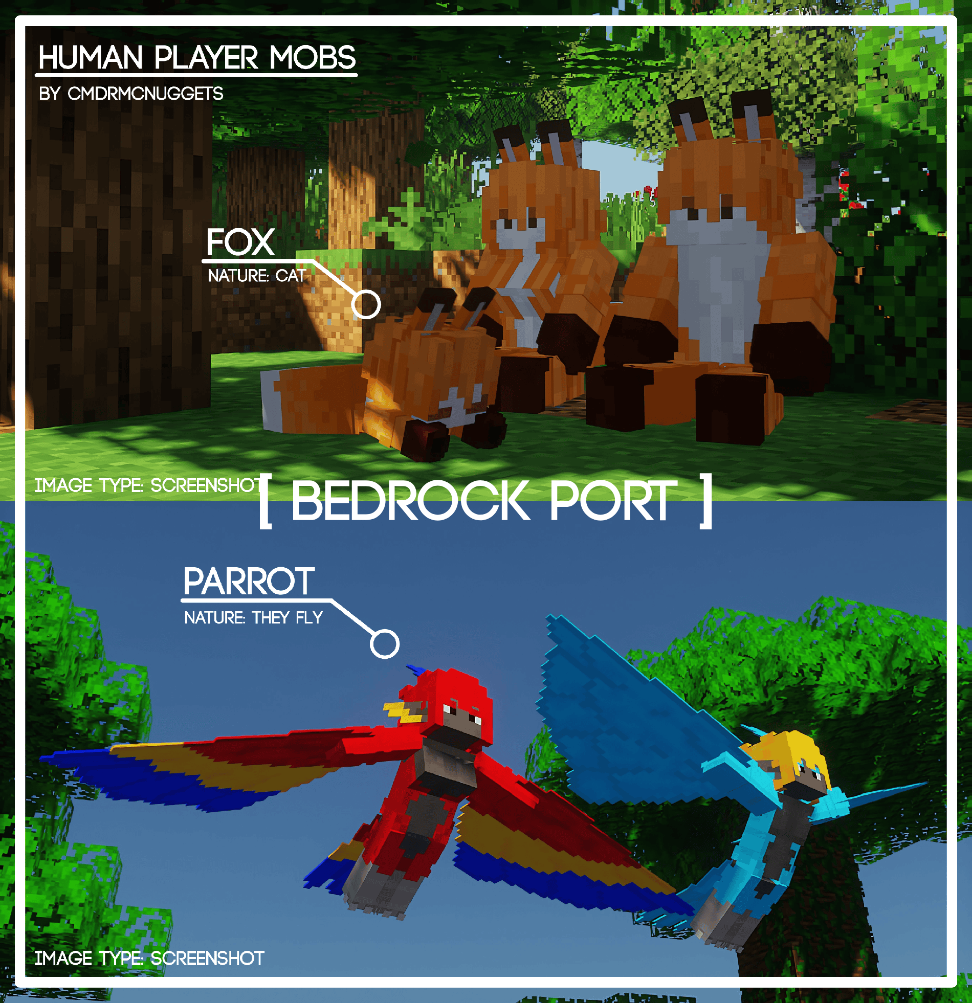 [ Bedrock ] Human Player Mobs X Waifu Husbando Mobs — screenshot 7
