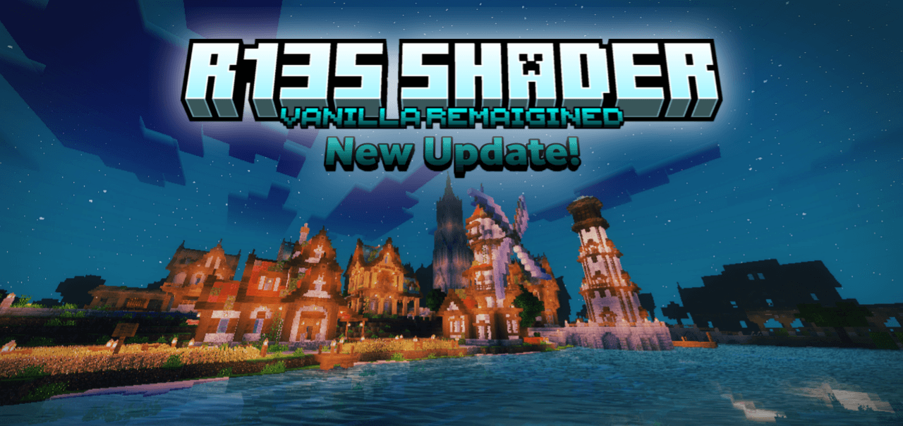 R135 Vaimagined Shader | Vanilla Reimagined Shader | Support Minecraft BE 1.21+ (Render Dragon) — screenshot 1