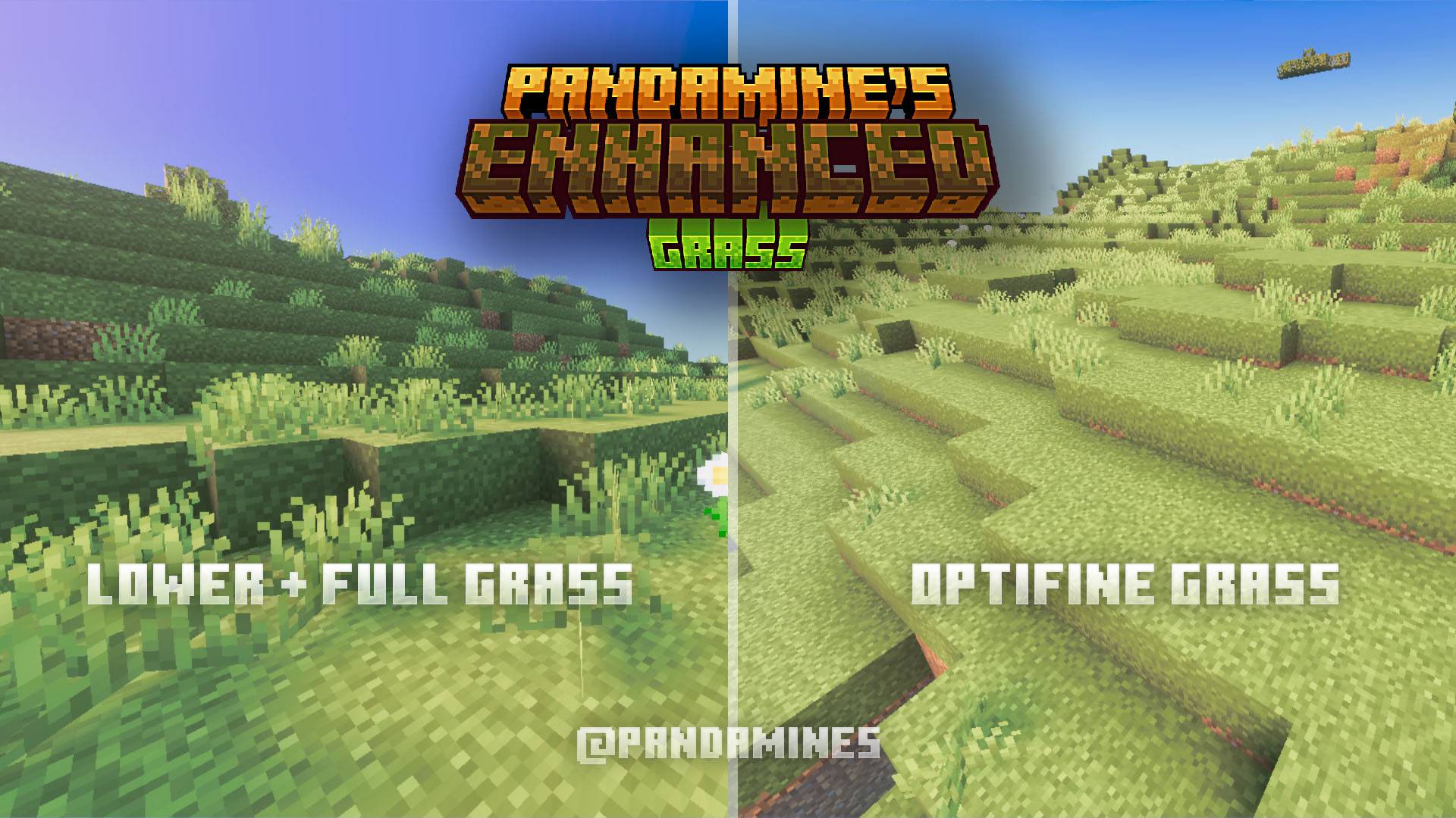 PandaMine's Enhanced Grass | Full Grass + Optifine Grass + Low Grass | Fast Better Grass — screenshot 1