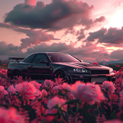 Animated Menu: Nissan Pink Petals