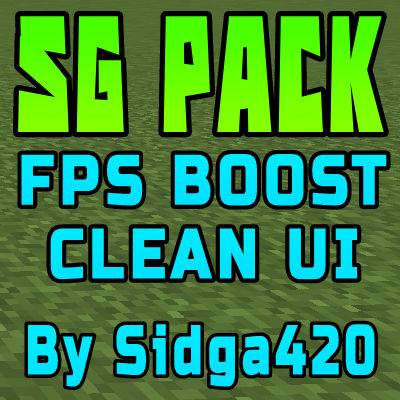 SG UI Pack - FPS Boost, Clean UI, PVP Resource Pack MCBE — screenshot 1