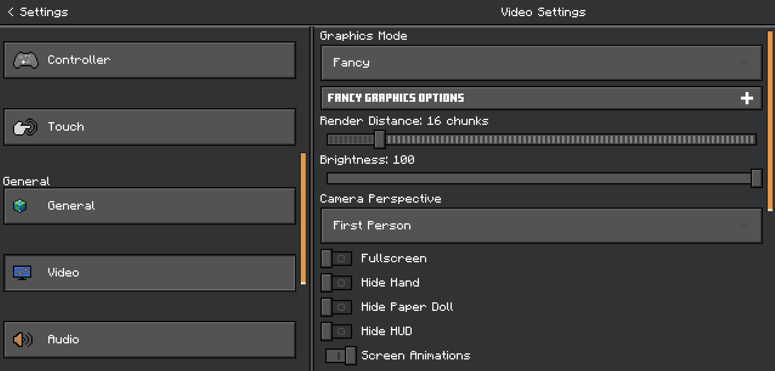 Dark UI MCBE — screenshot 1