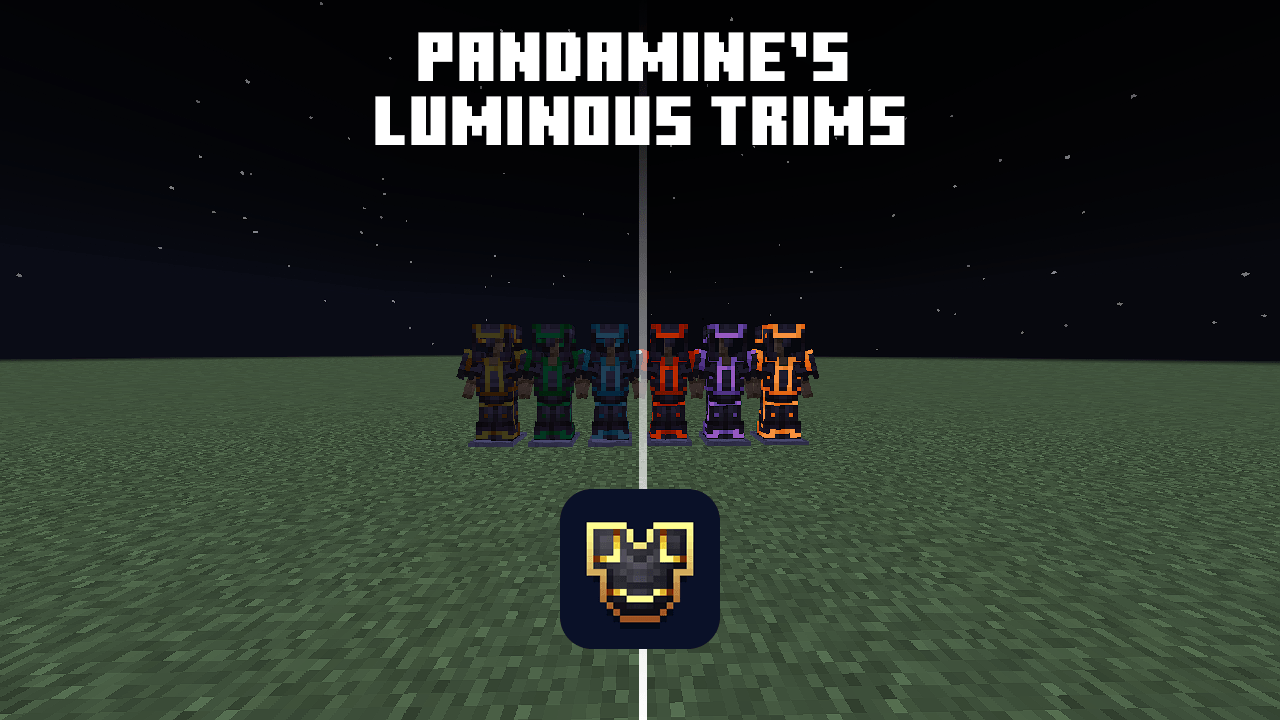PandaMine's Luminous Trims (Glowing Armor Trims) | Glowing Armor — screenshot 1